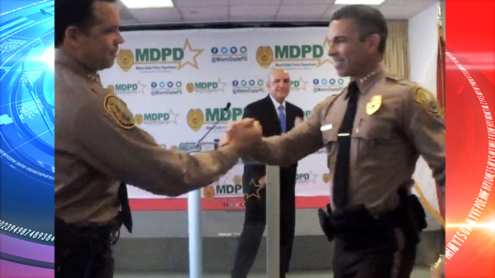 Miami-Dade Mayor Carlos A. Gimenez announced the new top cop for the county
